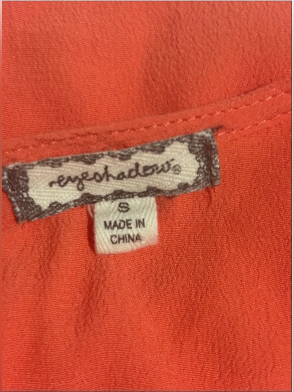 Eyeshadow Y2K Coral Embroidered Floral Tank Top Boho Indie Festival Women S - Picture 6 of 7